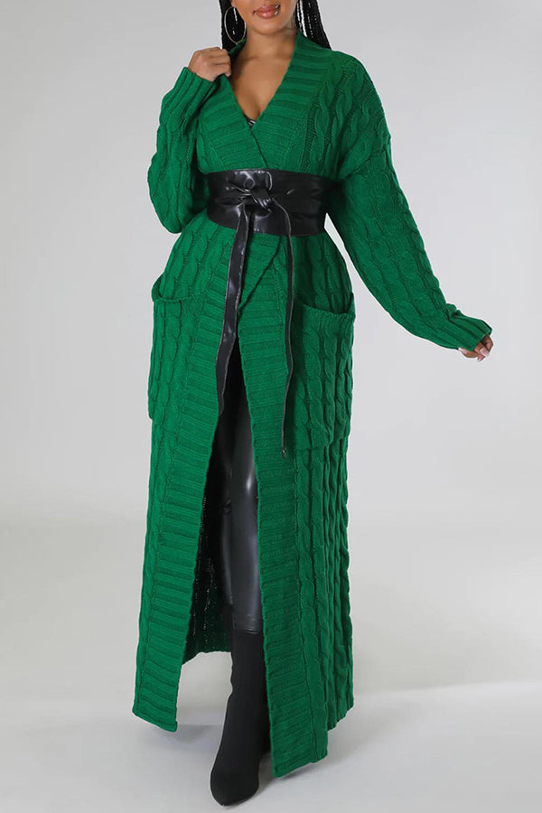 Strickjacke mit offener Vorderseite und langen Ärmeln | Ideal für Übergangszeit