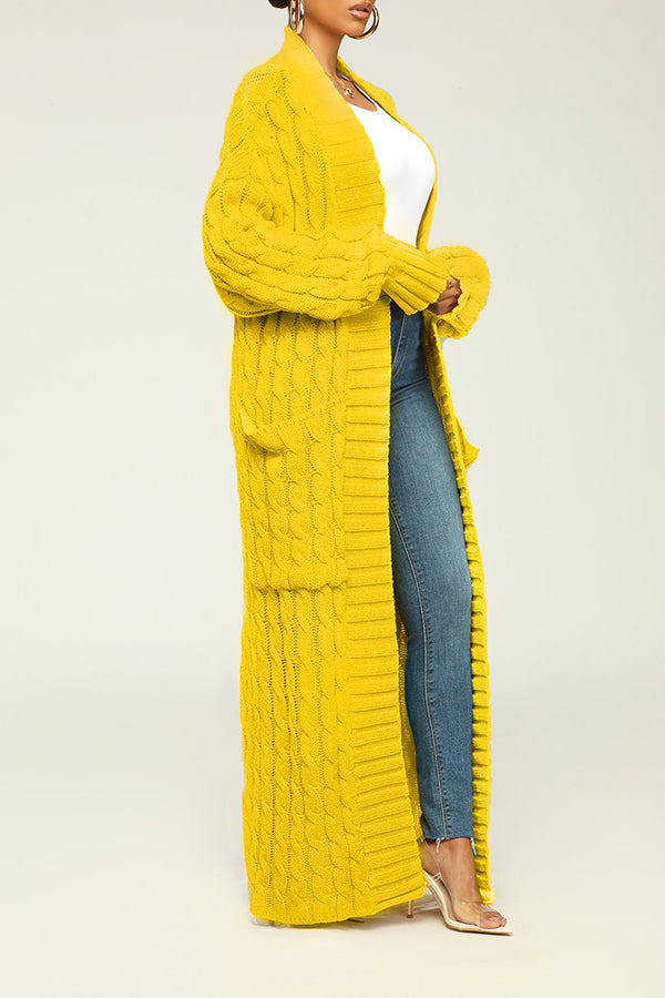 Strickjacke mit offener Vorderseite und langen Ärmeln | Ideal für Übergangszeit