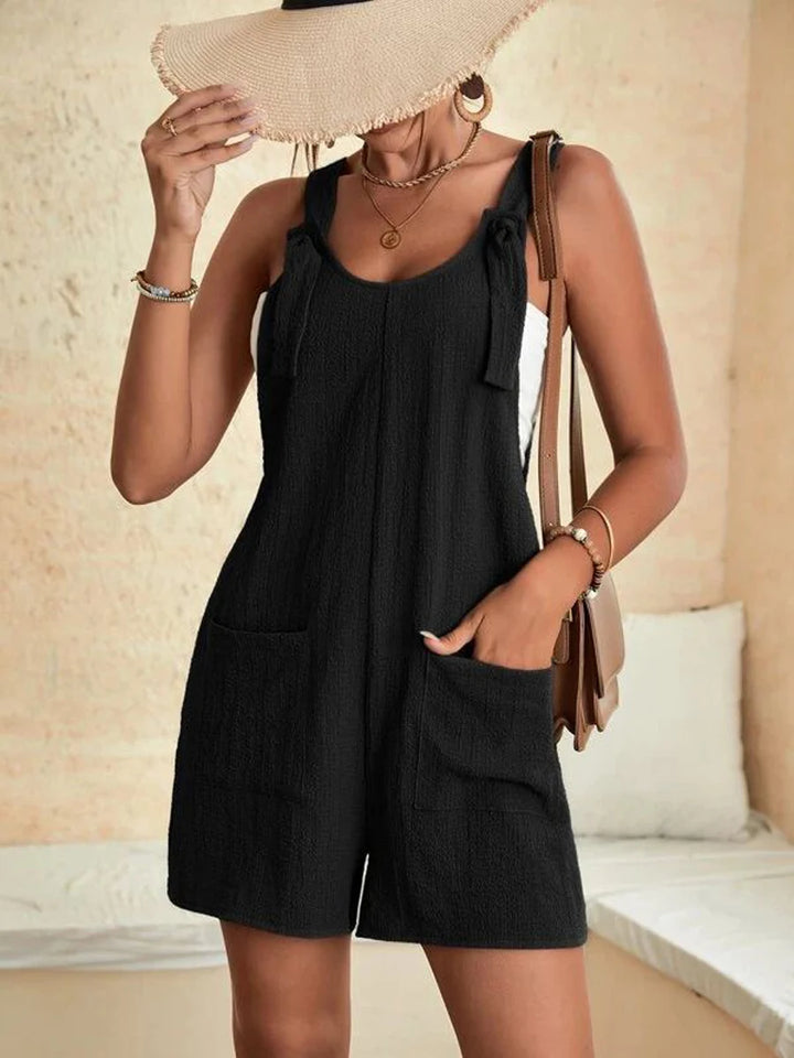 Ärmelloser Sommer-Strampler mit breiter Taille | Ideal für den Sommer