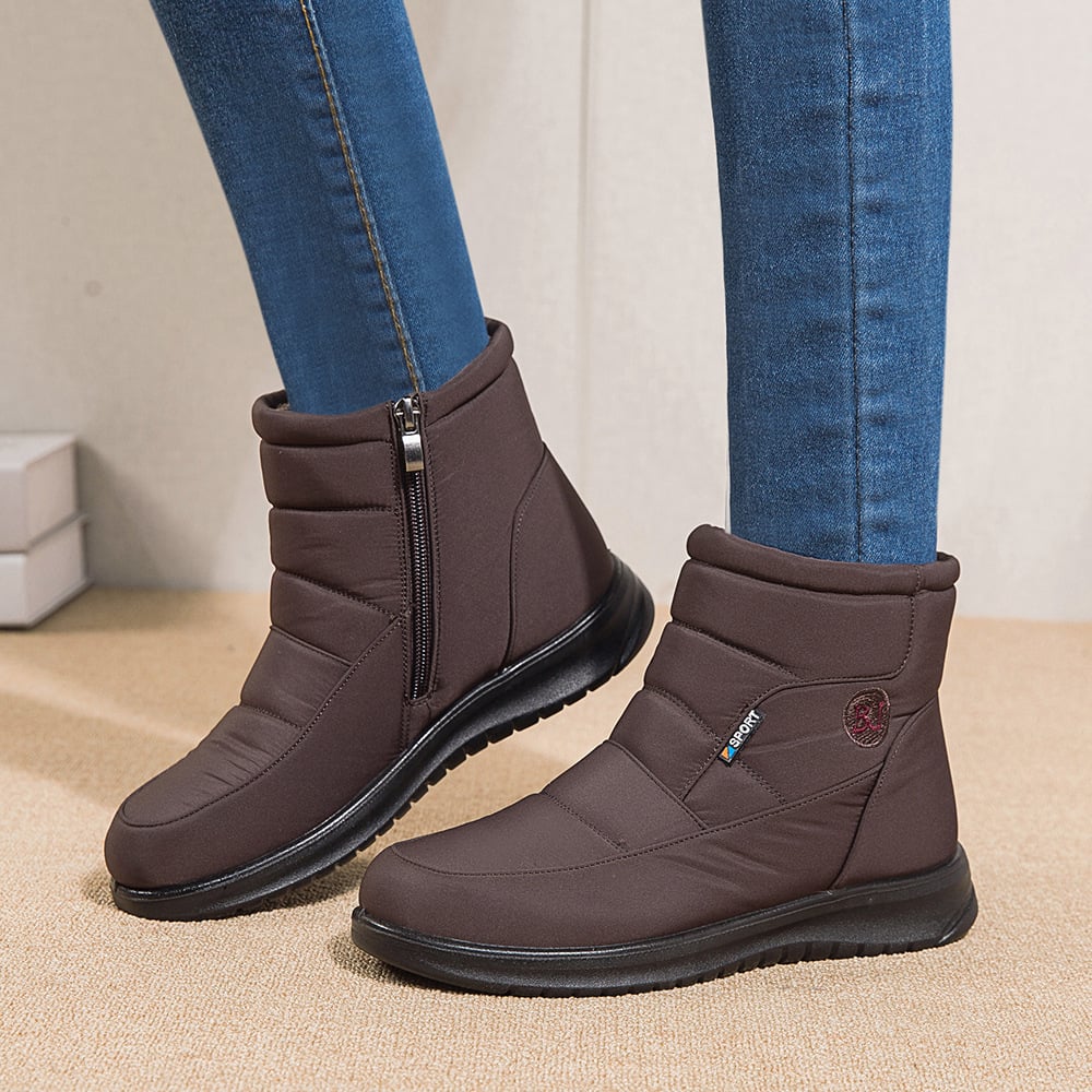 Wasserdichte, rutschfeste Knöchel-Schneestiefel mit warmem Futter | Ideal für den Winter