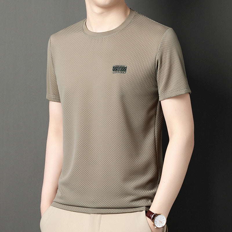 Herren Jacquard Kurzarm-Pullover – Ideal für den Sommer