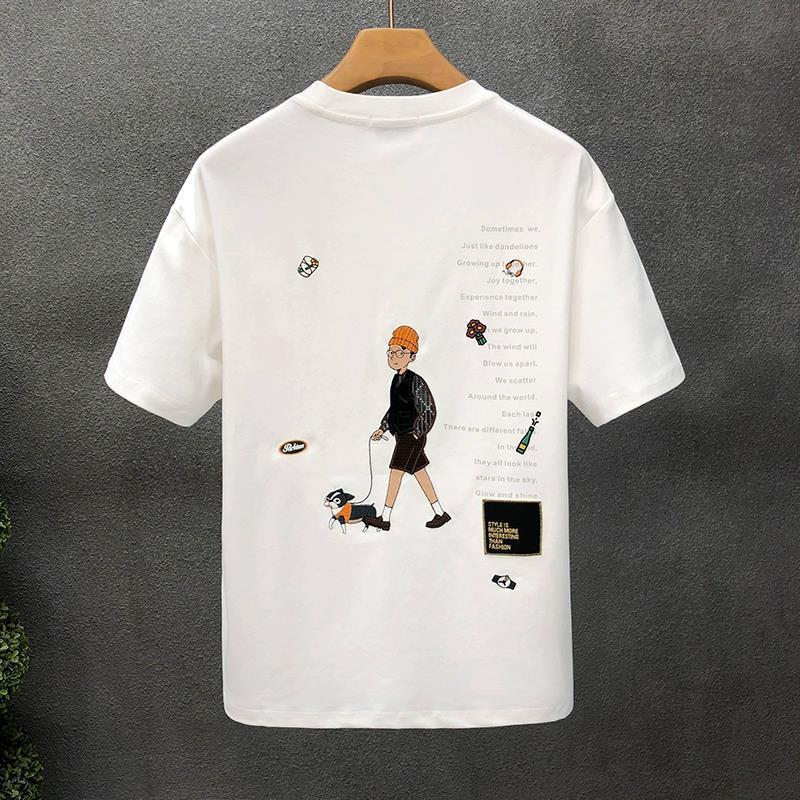 Herren Cartoon-Print Lockeres Kurzarm-T-Shirt – Perfekt für den Sommer