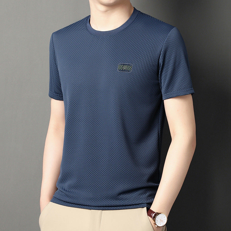 Herren Jacquard Kurzarm-Pullover – Ideal für den Sommer
