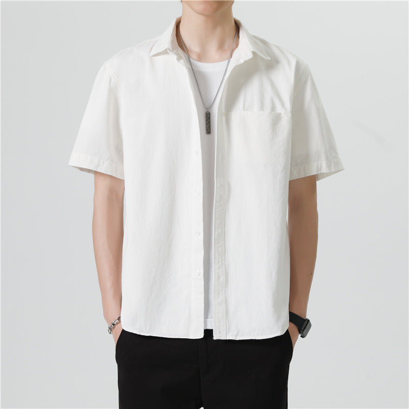 Herren Kurzarm Baumwollhemd Jacke – Ideal für den Sommer