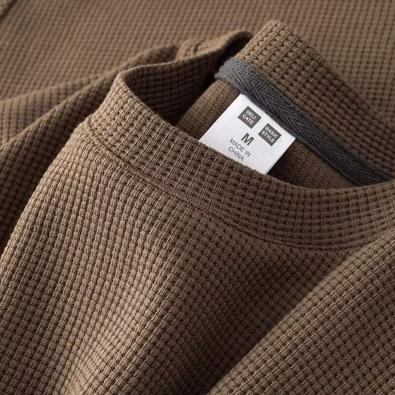 Waffelstrick-Halbarm-Pullover – Ideal für den Sommer