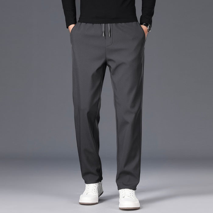 Herren Fleece-gefütterte Business-Anzughose – Ideal für den Winter