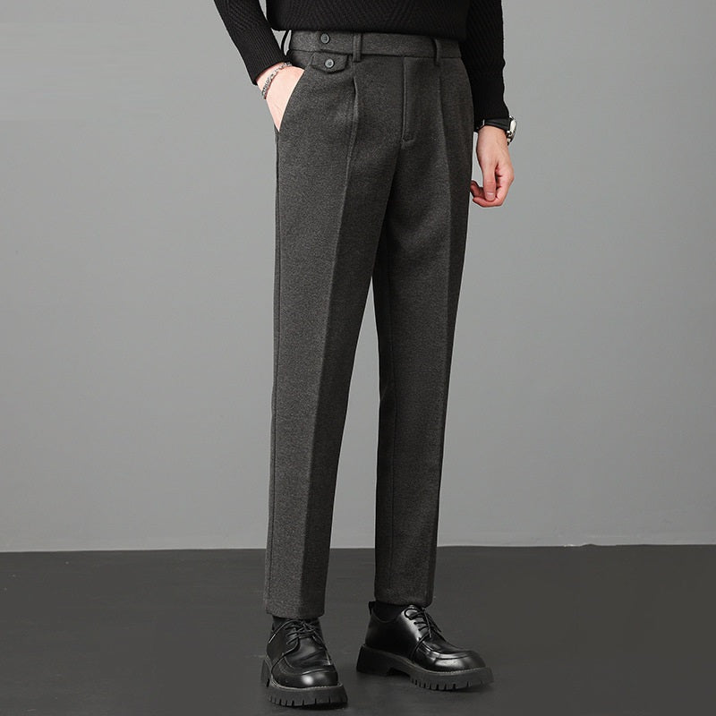 Herren-Wollmischung-Stretchhose – Perfekt für den Herbst