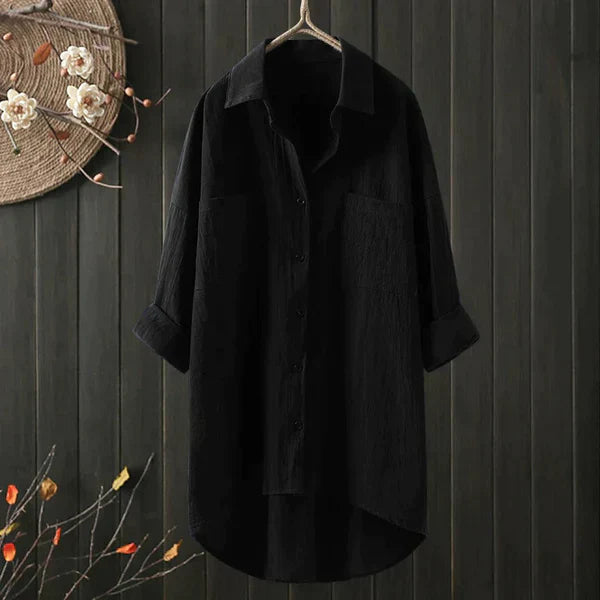 Langärmelige Damenbluse mit elegantem Schnitt | Ideal für Frühling & Herbst