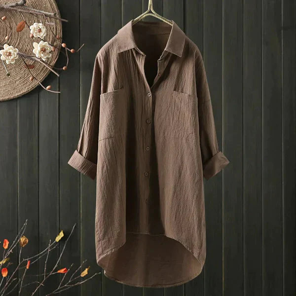 Langärmelige Damenbluse mit elegantem Schnitt | Ideal für Frühling & Herbst