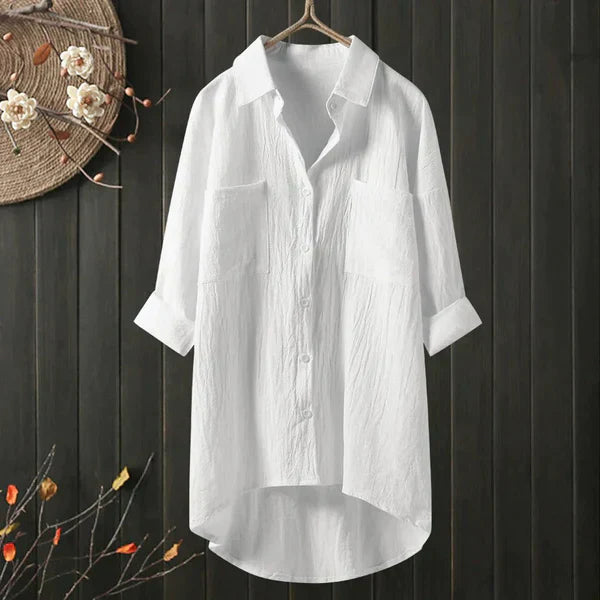 Langärmelige Damenbluse mit elegantem Schnitt | Ideal für Frühling & Herbst