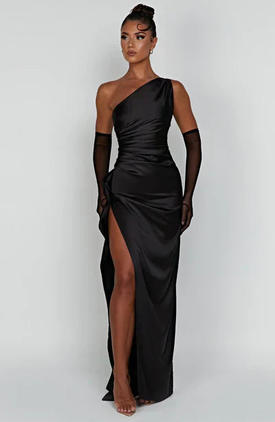 One-Shoulder Drapiertes Maxi-Kleid | Ideal für Frühling und Sommer