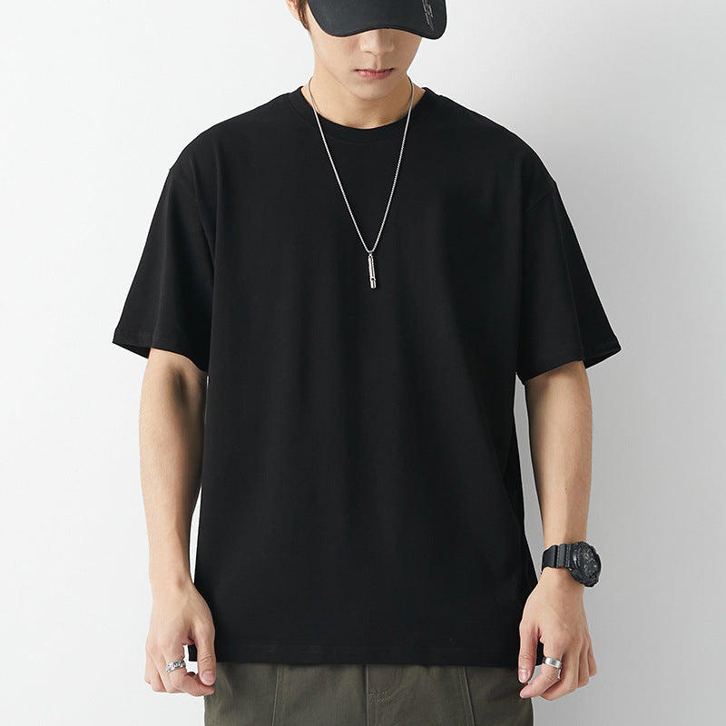 Schweres Kurzarm-Baumwoll-T-Shirt – Ideal für den Sommer