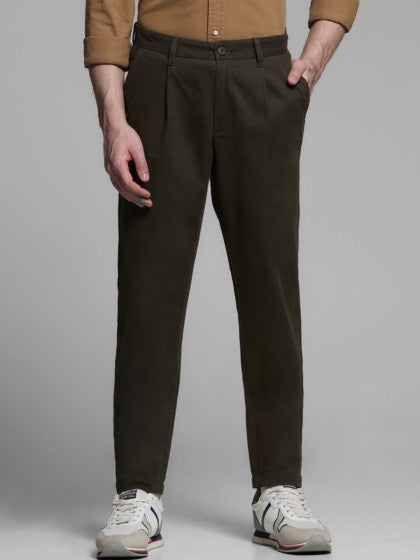 Herren Baumwollhose mit mittlerer Taillenhöhe – ideal für Frühling und Herbst
