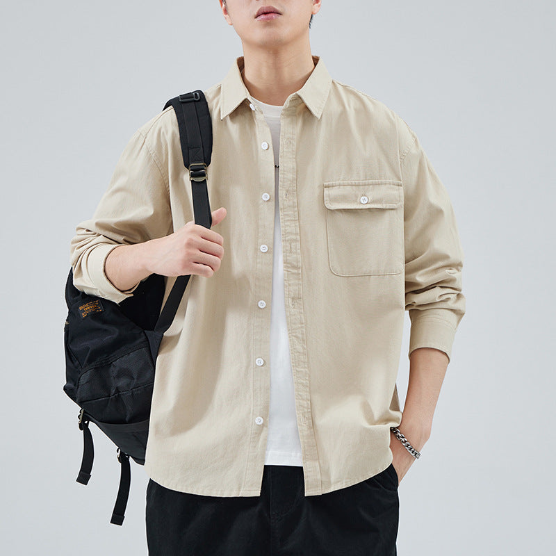 Herren Baumwolle Lockeres Hemdjacke – Ideal für alle Jahreszeiten