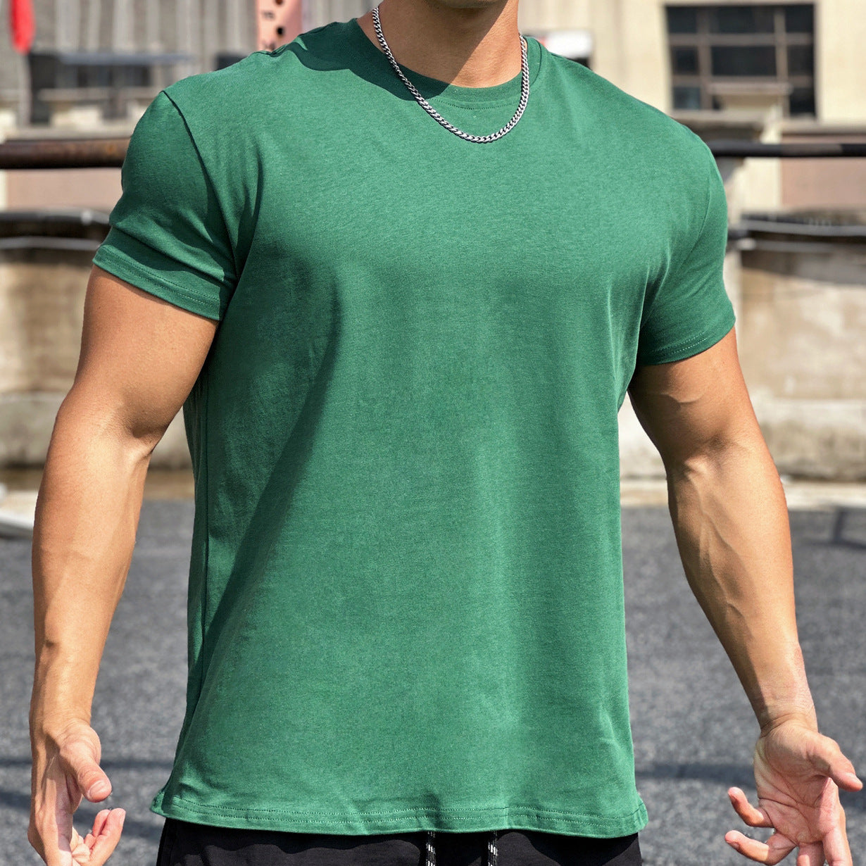 Baumwolle Sportshirt mit Lockerer Passform und Kurzen Ärmeln – Ideal für den Sommer