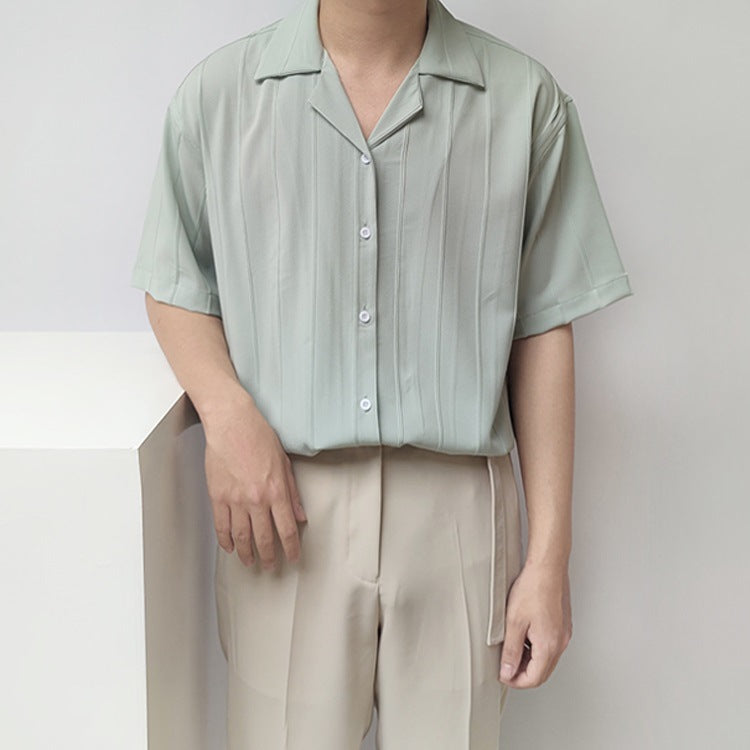 Locker geschnittenes Halbarm-Cardigan-Hemd – Ideal für den Sommer