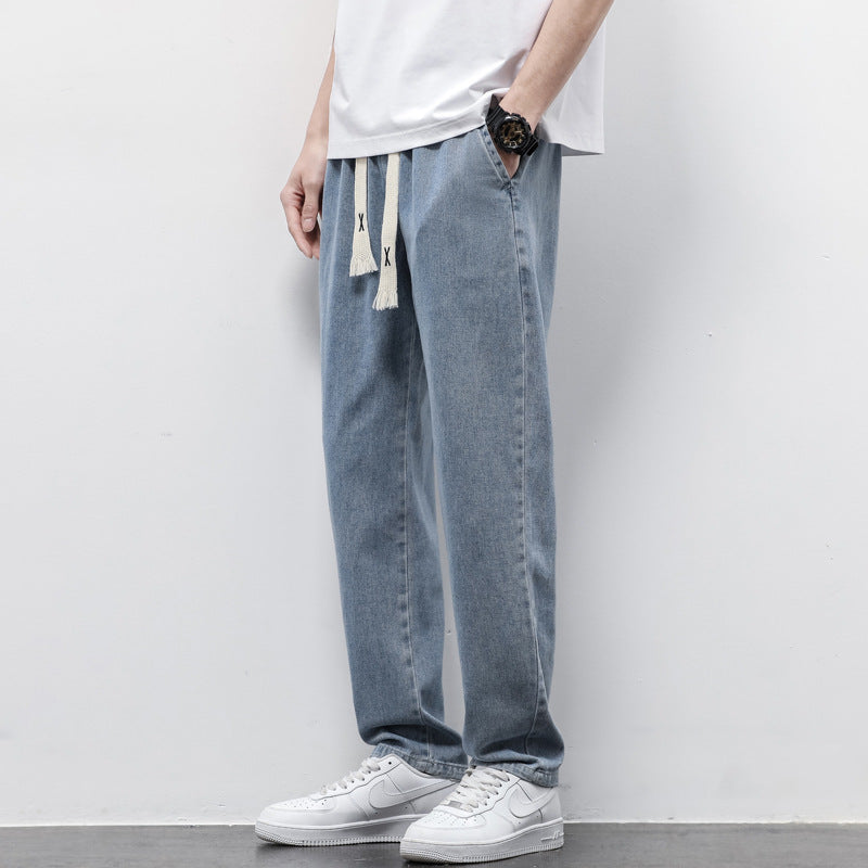 Herren Jeans Lockerer Gerade Schnitt Lange Hose - Ideal für Frühling, Sommer und Herbst