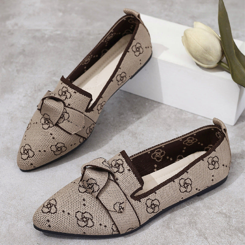 Spitzzehige Ballerinas mit Schleife und Mesh-Obermaterial | Ideal für Frühling und Sommer