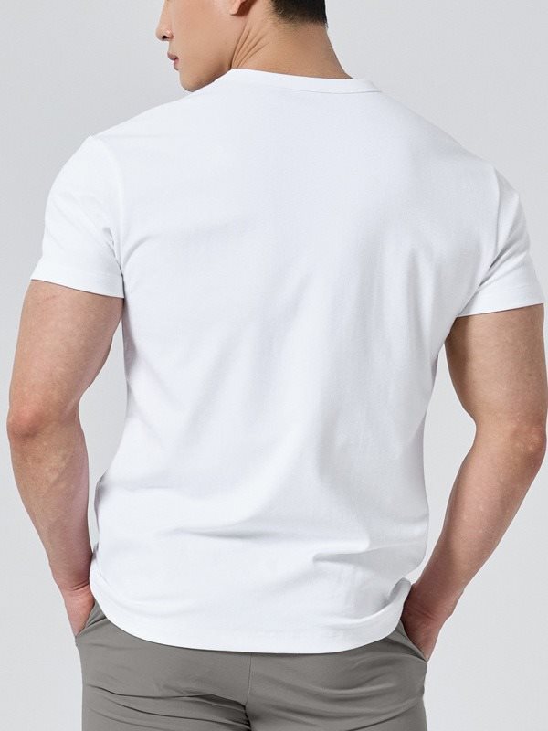 Herren Sportliches Rundhals-T-Shirt mit kurzen Ärmeln – Ideal für den Sommer
