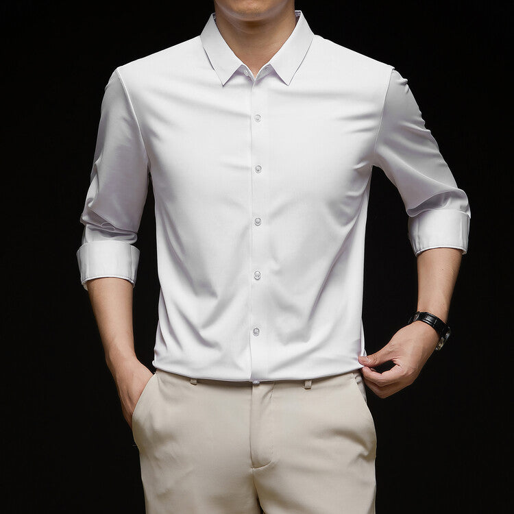 Slim Fit Herren-Langarm-Hemd mit Knopfleiste – Ideal für den Herbst