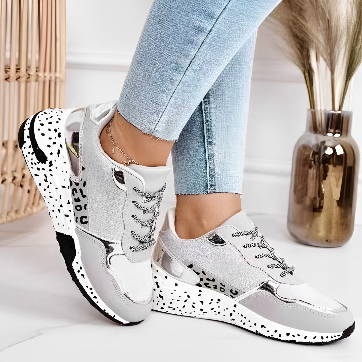 Leichte, atmungsaktive Sportschuhe mit gepolsterter Sohle | Ideal für Frühling und Sommer