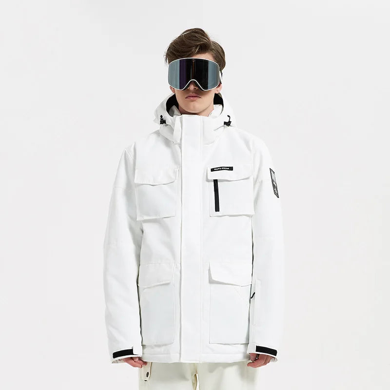 Wasserdichte Herren-Skijacke – Winddichte, isolierte Snowboardjacke - Ideal für Winter