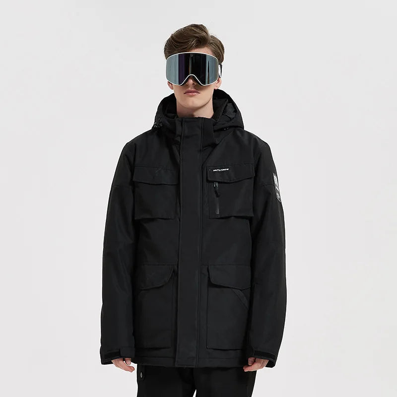 Wasserdichte Herren-Skijacke – Winddichte, isolierte Snowboardjacke - Ideal für Winter