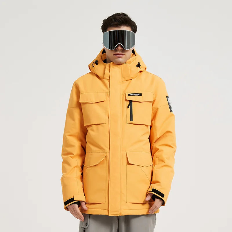 Wasserdichte Herren-Skijacke – Winddichte, isolierte Snowboardjacke - Ideal für Winter