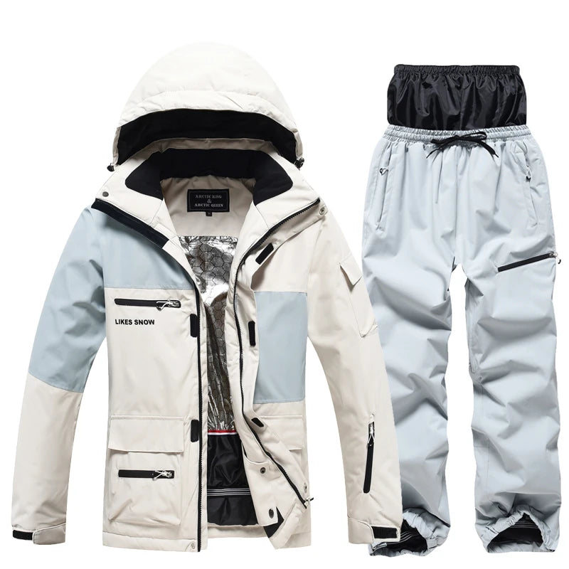 Wasserdichte, isolierte Skijacke und Hose für Männer und Frauen - ideal für den Winter