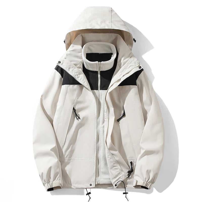 Wasserdichte Hardshell-Jacke für Herren – Winddichte Outdoor-Sportjacke für Wandern, Skifahren und Bergsteigen - Ideal für Herbst und Winter