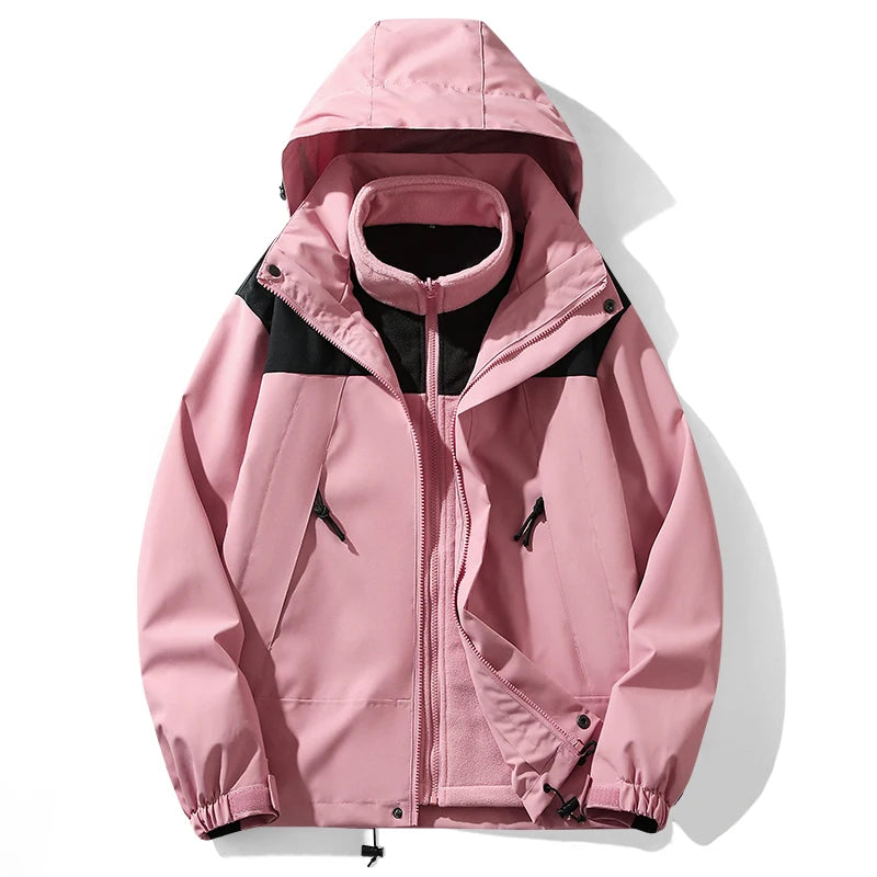 Wasserdichte Hardshell-Jacke für Herren – Winddichte Outdoor-Sportjacke für Wandern, Skifahren und Bergsteigen - Ideal für Herbst und Winter