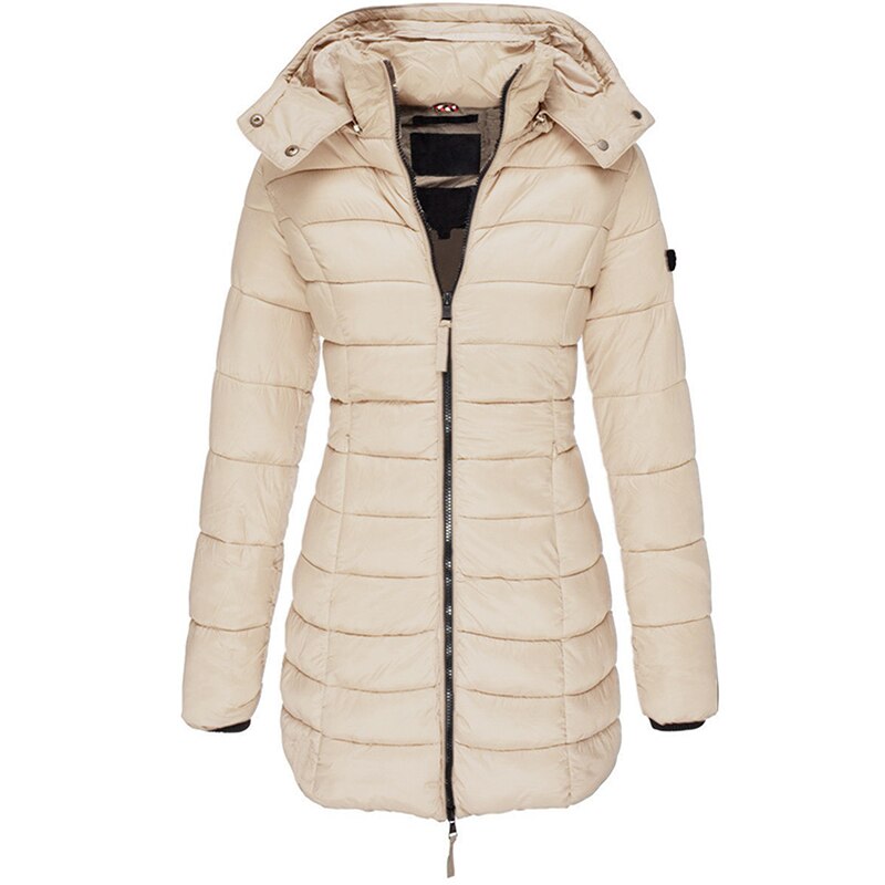 Daunenjacke mit Kapuze, Reißverschluss und leichter Isolierung | Ideal für Herbst und Winter