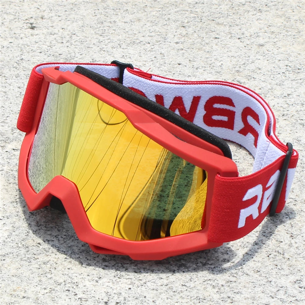 Motorrad Sonnenbrille für Herren – Motocross Schutzbrille, Nachtsicht Helmbrille, UV-Schutz, Blendfrei, Vintage MX Schutzbrille - Ideal für Alle Jahreszeiten