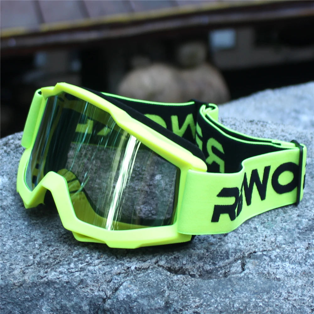 Motorrad Sonnenbrille für Herren – Motocross Schutzbrille, Nachtsicht Helmbrille, UV-Schutz, Blendfrei, Vintage MX Schutzbrille - Ideal für Alle Jahreszeiten