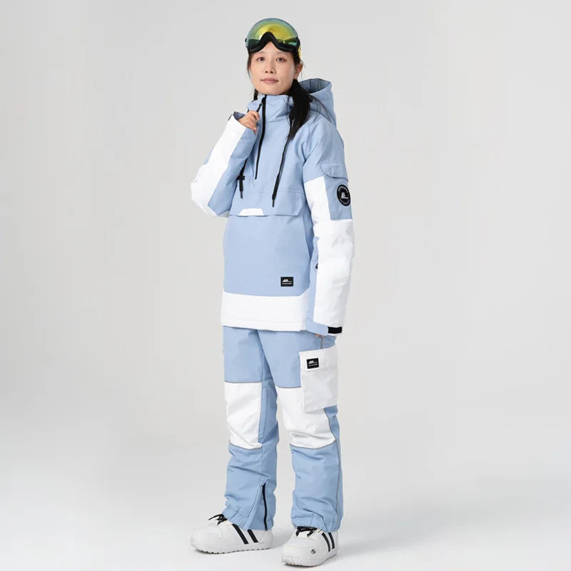 Damen Skianzug Wasserdicht – Winddichte Winter Schnee Jacke & Isolierte Hose, Atmungsaktive Thermo Skibekleidung - Ideal für Winter