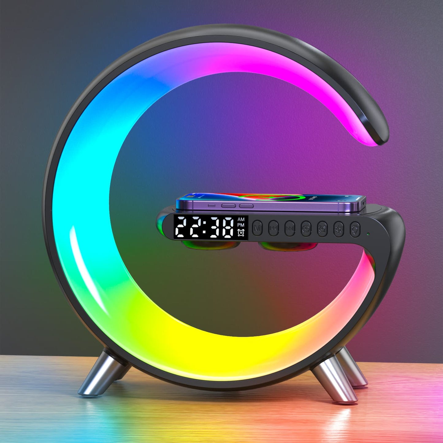 Intelligenter LED-Wecker mit kabelloser Ladestation
