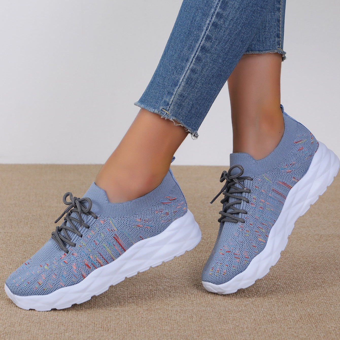 Mesh-Schnür-Ballerinas | Ideal für Sommer, Frühling und Herbst
