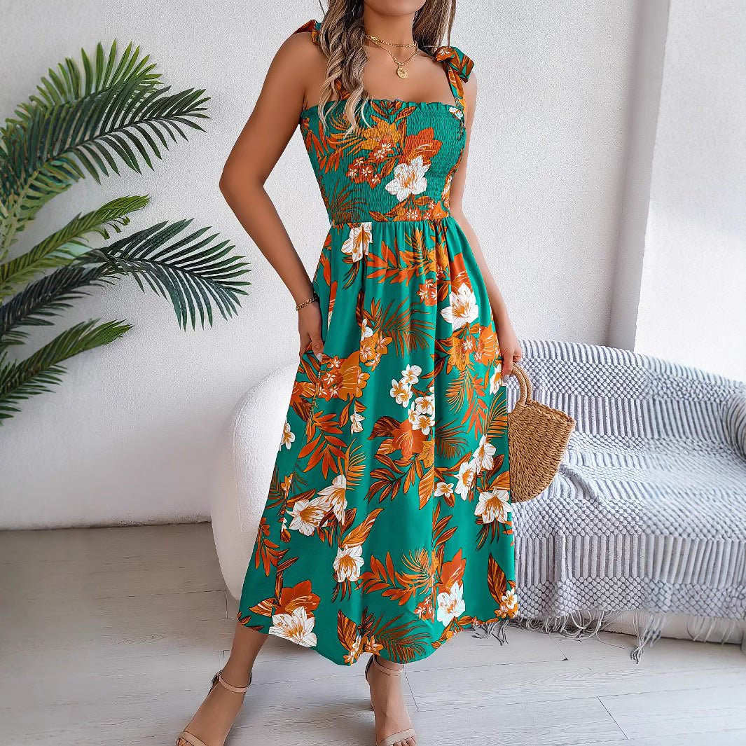 Elegantes Ärmelloses Korsettkleid mit Blumenmuster | Ideal für den Sommer