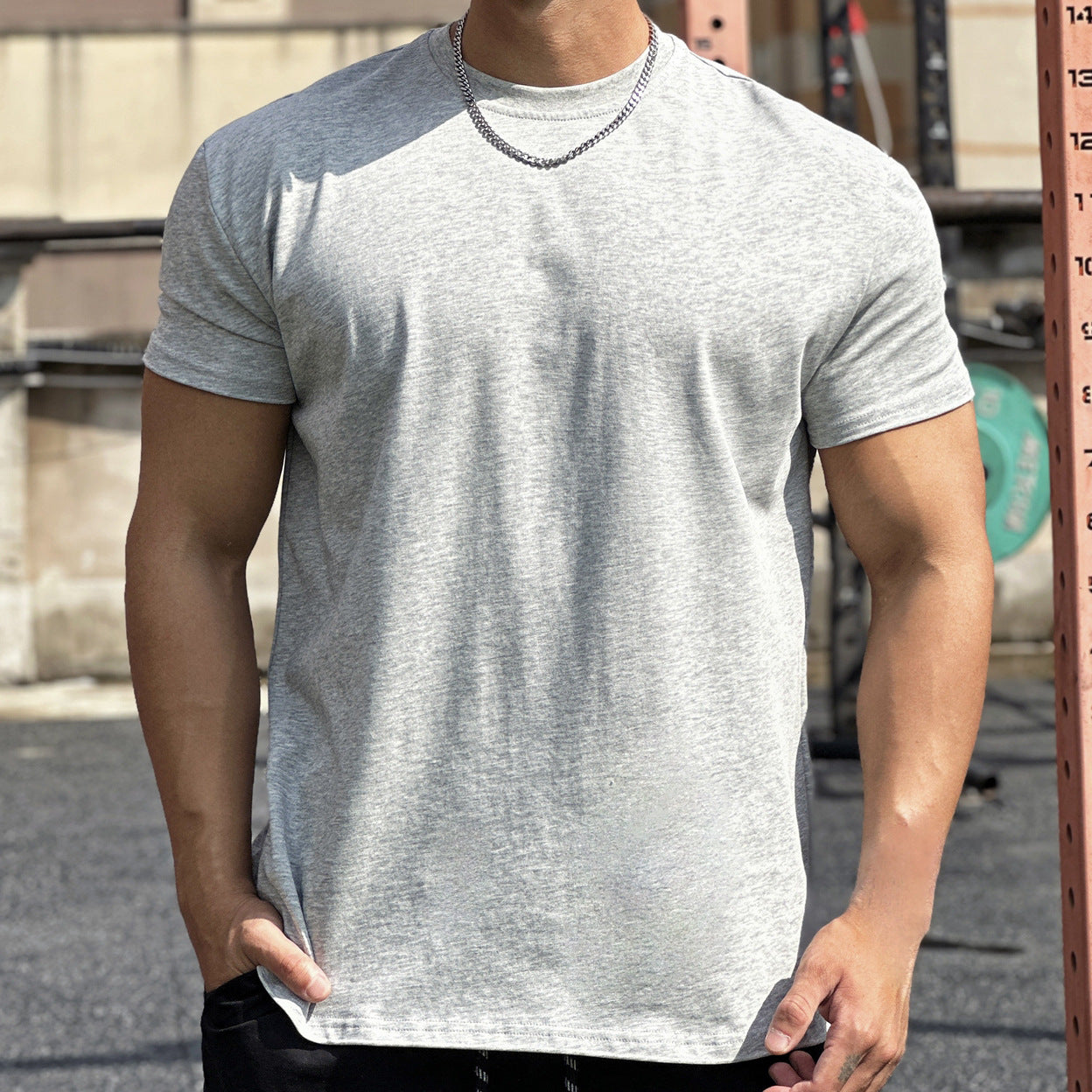 Baumwolle Sportshirt mit Lockerer Passform und Kurzen Ärmeln – Ideal für den Sommer
