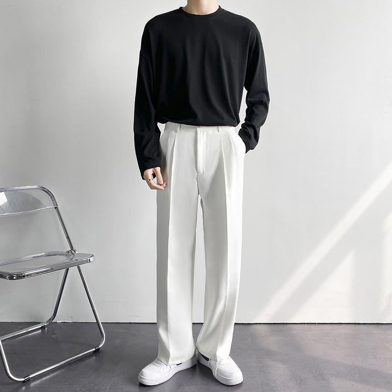 Herren Weitbein Gerade Hose – Ideal für Frühling und Herbst