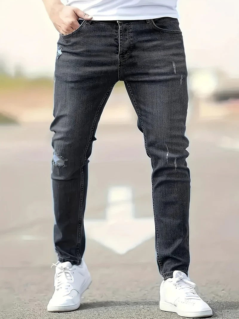 Herren-Stretch-Jeans im Ripped-Design | Ideal für den Winter