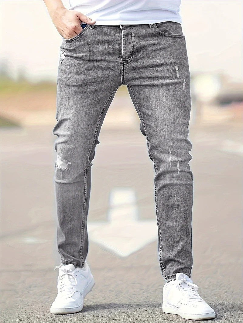 Herren-Stretch-Jeans im Ripped-Design | Ideal für den Winter