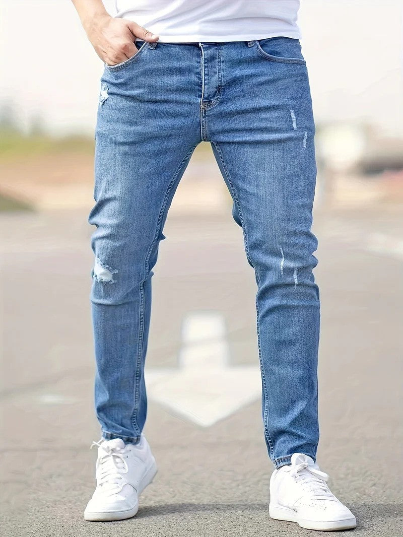 Herren-Stretch-Jeans im Ripped-Design | Ideal für den Winter