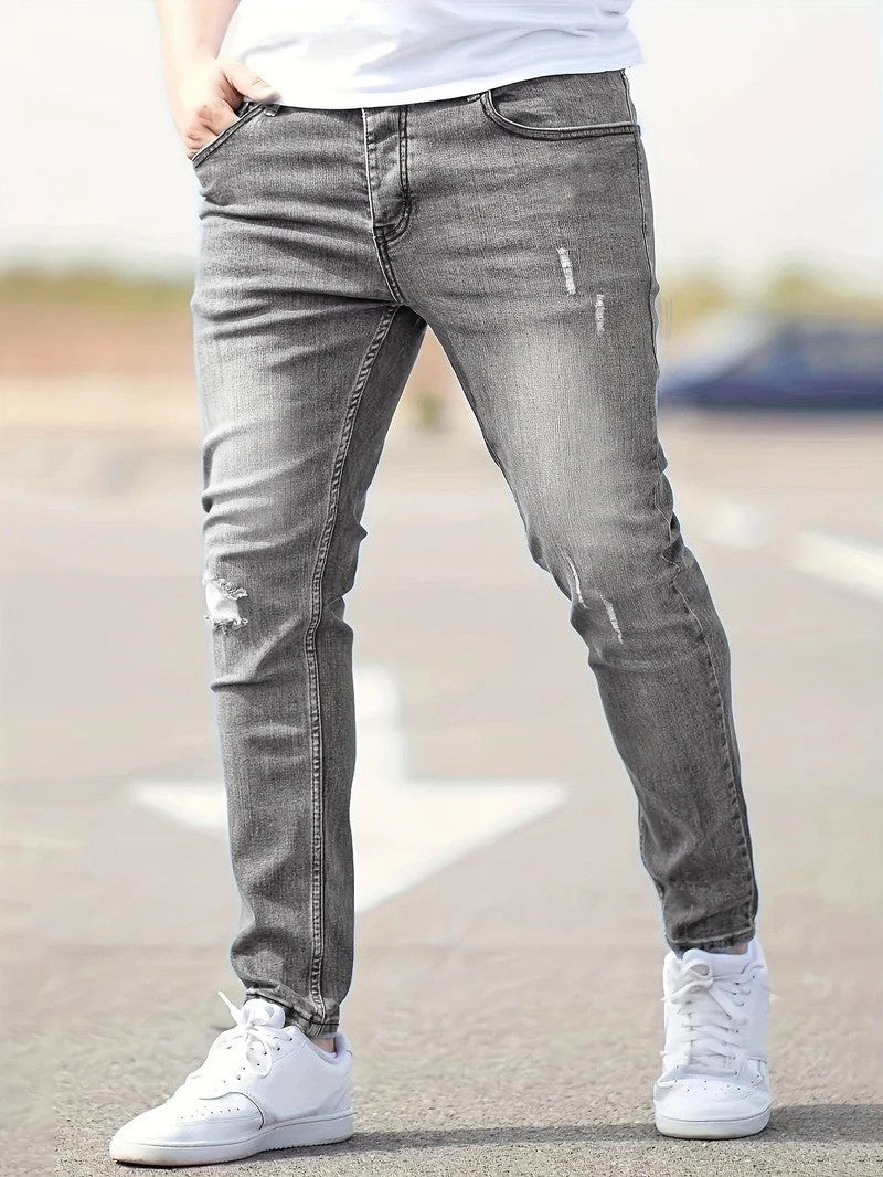 Herren-Stretch-Jeans im Ripped-Design | Ideal für den Winter