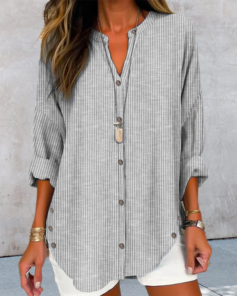 Gestreiftes Damen-Shirt mit lockerer Passform | Ideal für den Sommer