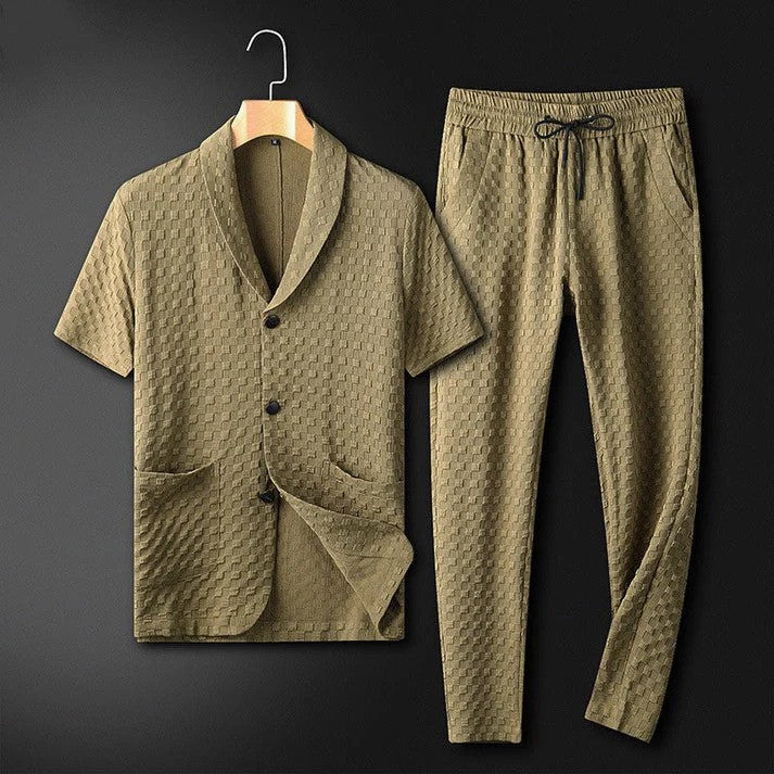 Zweiteiliges Herren-Sommeroutfit aus leichter Baumwolle | Ideal für Frühling & Sommer
