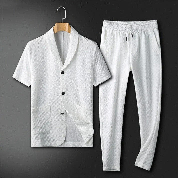 Zweiteiliges Herren-Sommeroutfit aus leichter Baumwolle | Ideal für Frühling & Sommer