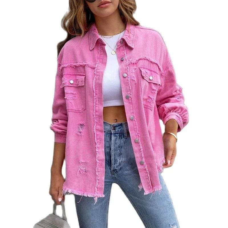 Damen Winter-Jeansjacke mit Futter | Ideal für den Winter