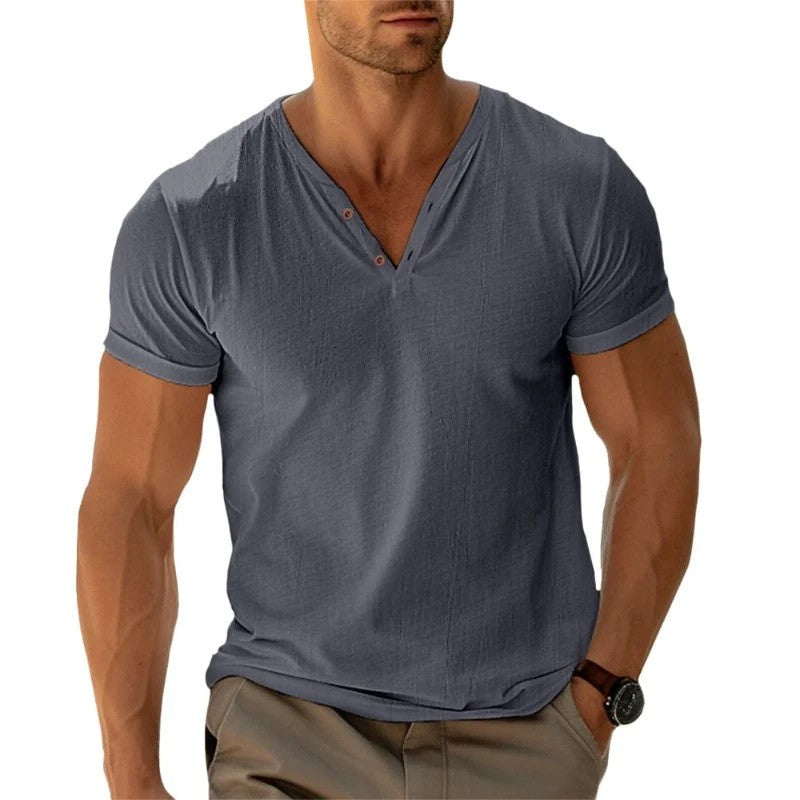 Joross - Trendiges T-Shirt mit Knöpfen