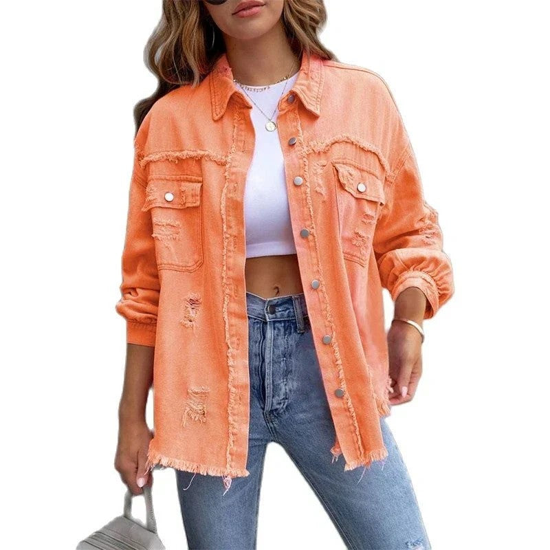 Damen Winter-Jeansjacke mit Futter | Ideal für den Winter